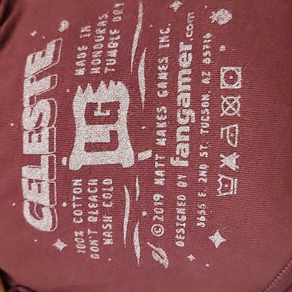Celeste L Fangamer maroon Tee 100% cotton - Picture 4 of 4